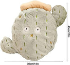 Reusable Electric Water Heating Bag, Cactus Winter Warm Rechargeable Hot Water Bottle, Hot Water Bag with Cute Plush Cover, Green Portable