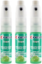 Crest Scope | One 3-Pack of Mint Breath Mist Sprays (3 Total Sprays) - 0.24 Ounce (7mL) Each – 0.72 Ounces Total