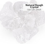 JOHOUSE 6PCS Clear Quartz with Jar, Natural Rough Stones Crystal Large Raw Crystals Bulk Healing Gemstones for Reiki Healing Tumbling Fountain Rocks