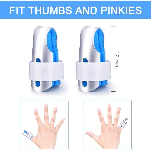 Sopito Finger Splint, 2pcs Finger Support Brace for Arthritis Knuckle Immobilizationm, Small Size