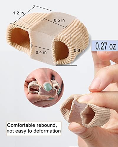 Bunion Toe Separators for Overlapping Toes Women Men, Gel Toe Spacers Bunion Corrector with 2 Loops for feet, Hammer Toe Straightener (2PC)