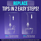 GuruNanda Replacement Water Flosser Tips for Model R3100/R3100A Only- 6 Count
