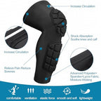 Padded Knee & Shin Guards Calf Pads Protector Compression Leg Sleeve Knee Brace for Football Basketball Volleyball Soccer Baseball for Youth Adult (1 Pair)