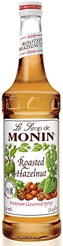Monin - Roasted Hazelnut Syrup, Nutty Taste of Caramelized Hazelnut, Great for Coffee, Cocktails, Salad Dressings, & Desserts, Gluten-Free, Vegan, Non-GMO (750 ml)