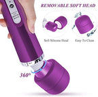 YEVIOR Cordless Personal Electric Massager with 10 Powerful Pulse Settings, Rechargeable Handheld Back Massager for Deep Muscles Pain Relief (Purple)