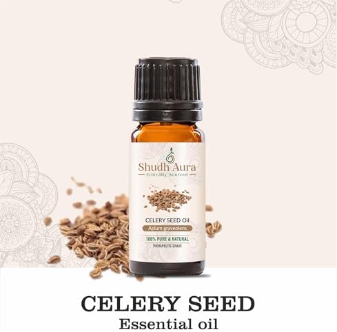 Celery Seed Essential Oil | 100% Pure, Undiluted & Natural | Therapeutic Grade Oils for Aromatherapy & Diffuser (5ML)