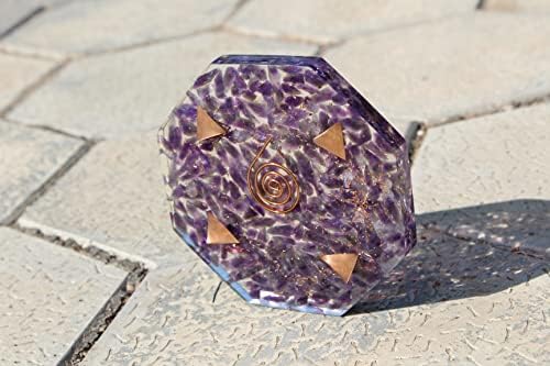 Jet New Amethyst Orgone Vastu Plate Energy Generator Crystal Gemstones Unique Rare Science Free Booklet Crystal Therapy Image is JUST A Reference.