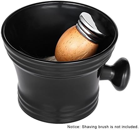Shaving Mug Anself Man's Plastic Shaving Bowl with Handle Soup Bowl Barber Cleaning Soup Cup for Razor