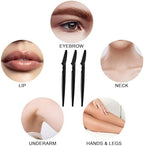 21 Pcs Eyebrow Razors, Face Razors Multipurpose, Exfoliating Dermaplaning Tools, Eyebrow Trimmers Shaver with Protective Cover, Facial Hair Removal for Women Men Body Use (Black)