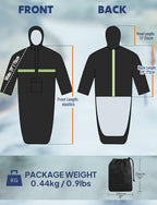 ANYOO Wheelchair Waterproof Poncho with Hood Reusable Cover Lightweight Poncho Cloak perfect for Adult