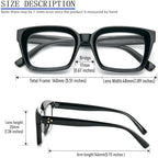 DXYXYO Reading Glasses Women 1.5 Blue Light Blocking, Oprah Style Square Oversized Computer Readers 3 Pack Retro Fashion, Pink+red+black