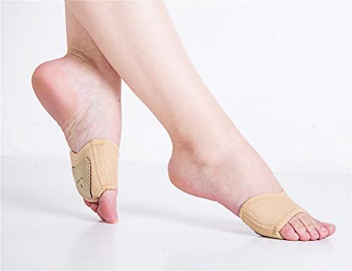 missfiona Women's Neoprene Half Sole Dance Paws Forefoot Pad Half Lyrical Shoes(L, Nude)