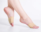 missfiona Women's Neoprene Half Sole Dance Paws Forefoot Pad Half Lyrical Shoes(L, Nude)