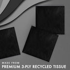 Creative Converting 3-Ply Paper Beverage Napkins, Black Velvet Color, 50 Count