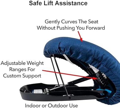 Upeasy Seat Assist Cushion, Portable Lift Cushion with Memory Foam, Chair Lift and Sofa Stand Assist, 70% Lift Assistance up to 340 lbs, for Seniors, Disabled & Joint Pain Relief