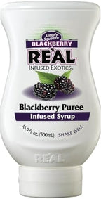 BLACKBERRY REÀL, Blackberry Puree Infused Syrup, 16.9 FL OZ Squeezable Bottle (Pack of 1)