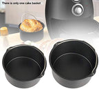 Air Fryer Cake Pan, Nonstick Baking Pans Barrel Air Fryer Bread Pizza Baking Pan Deep for Instan-t Pot Round Airfryer Cake Basket Pan Accessory Dishwasher Safe(SIZE:7 Inch)