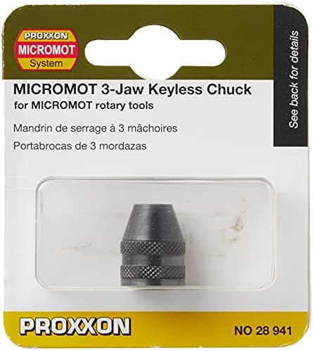Proxxon 28941 MICROMOT Three Jaw Keyless Chuck , Black