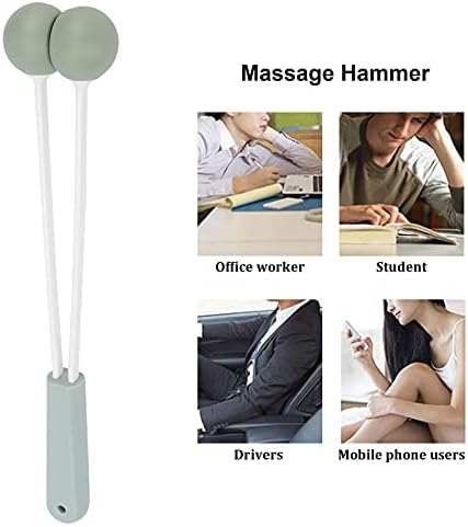 YUYTE Handheld Massage Hammer, Manual Massage Hammer Tool Massage Hammer Stick Silicone Fitness Percussion Massager for Muscle Neck arms Legs Back Shoulder