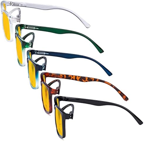 Eyekepper 5-pack Large Frame Reading Glasses - Stylish Reader Eyeglasses for Men Women Reading