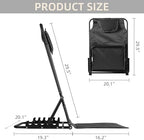 Lifting Bed Backrest for Bed Sitting up, Adjustable Reading Bed Chair, Lifting Back Rest Support for Patient, Folding Bed Rest Pillow for Neck Head Lumbar-Breathable Black+Green Stripes