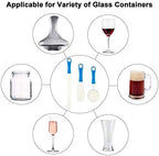 Boao 3 Pcs Decanter Cleaning Brush Wine Glass Decanter Flexible Bottle Brush Set with Cleaning Beads Household Tools for Bottle Goblets Glasses Cups (Blue)