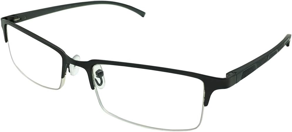 Half Rim Reading Glasses Readers Black Gold Metallic Color Frames