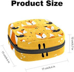 Sanitary Napkin Storage Bag,Period Bag,Fox Tree Leaves,Sanitary Bags for Feminine Products