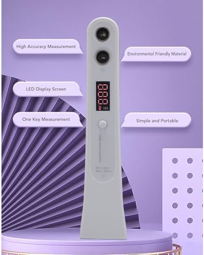 Portable Ultrasound Body Height Stadiometer, Handheld Cordless Body Height Meter Device for Children and Adults with LCD Display,Smart Digital Height Measurement Tool
