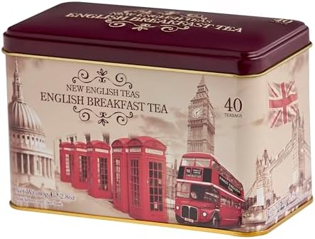 Vintage London Tea Tin with 40 English Breakfast Teabags