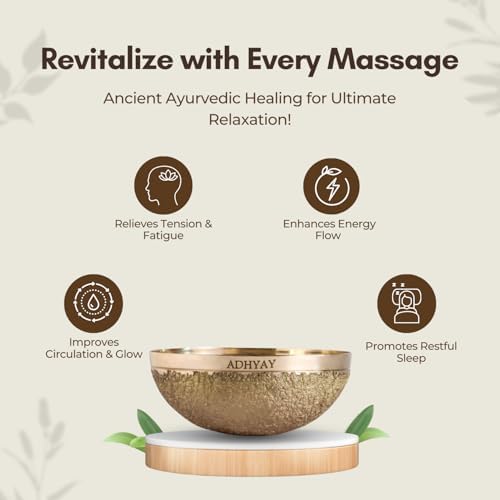 ADHYAY Kansa Vatki for Foot Massage (Bronze Bowl) Ayurvedic Detox Foot Massager and Therauptic Tool for Deep Cleaning Ancient Indian Technique