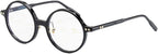 SFIVE Progressive MultiFocal Reading Glasses, Retro Round Readers Glasses Tortoiseshell, Resin Lenses Reading Glasses Unisex (Color : Black, Size : +2.5)