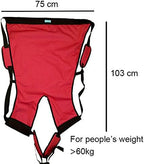 Double Layer Patient Lift Sling Carrier One-Person Transferring Belt for Carrying Up and Down Stairs to Bed,Wheelchair,Chair,Car,Vehicle for Elderly,Handicapped,Disabled,Bedridden (Red, Large)