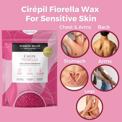 Cirepil - Fiorella - 800g / 28.22 oz Hard Wax Beads Bag - Fresh Peony Scent & Rosin-Free Formula - Beginner-Friendly Stripless Wax for Face & Body - Low Temp Refill Bag