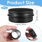 ElevateTech 5 Pcs Metal Pill Box Portable Pill Case Round Travel Pills Organizer Box Aluminium Alloy Pills Container for Purse Daily Medicines Storage Boxes to Hold Small Things (Black)
