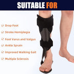 Carbon AFO Foot Drop Brace - Lightweight Drop Foot Brace for Men & Women, Ankle Foot Orthosis for Drop Foot, Stroke Recovery, Ankle Instability, Nerve Damage - Fits in Shoes, Adjustable & Trimmable (Right, Medium)