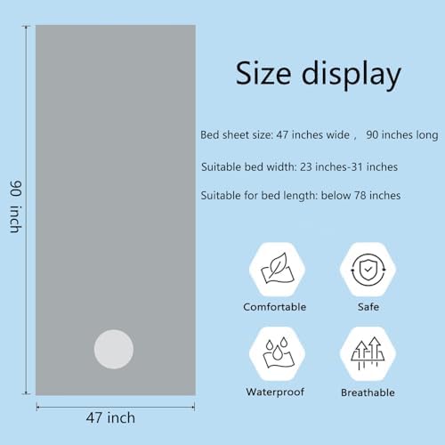 Premium Reusable Massage Table Sheets Bed Cover 47 x 90 Inches with Face Hole, Fitted Table for Master Massage, Waterproof and Oilproof, Stain and Wrinkle-Resistant, Machine Washable (Gray)