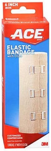 Ace Elastic Bandage with Clips 6-Inch, Pack of 6