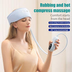 Head Massager,Scalp Massager,Relief Headaches,Fatigue,Stress,Sleep aid,Hangover with Airbag Kneading,Constant Temperature Hot Compress for Head (Sky Blue)