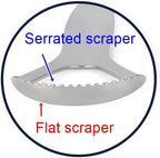 Deep Clean Tongue Scraper- Double-Ended - Flat + Serrated Edge Design, (2pk) Stainless Steel, by Amazing Oralcare