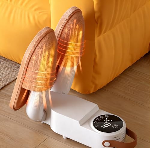 Tissting Shoe Dryer Electric Timing Constant Temp Boot Warmer with Folding Rack, 360 Degree Shoes Drying Machine for Sneakers Boots Gloves (US 110V)