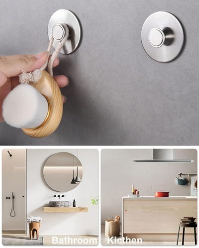 2Pcs Magnetic Soap Savers for Bar Soap, Stainless Steel Soap Holder for Shower Wall and Kitchen/Bathroom, Easy Clean, Self-Draining (Silver)