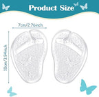 6Pcs Gel Metatarsal Pads for Thong Sandals Toe Protectors, Soft Reusable Forefoot Cushion Inserts for Flip Flop, Self-Adhesive Non Slip Shoe Cushion Inserts for Metatarsal Support Pain Relief