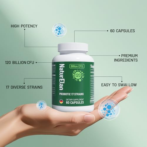 Probiotics for Women & Men - 120 Billion CFU, 17 Powerful Strains for Gut Health, Immunity & Fast Bloating Relief, Third - Party Tested, Non-GMO & Vegan Probiotics Formula for Digestive Health, 60 CT