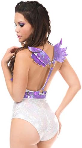 Daisy corsets Women's Lavender Holo Body Harness W/Wings