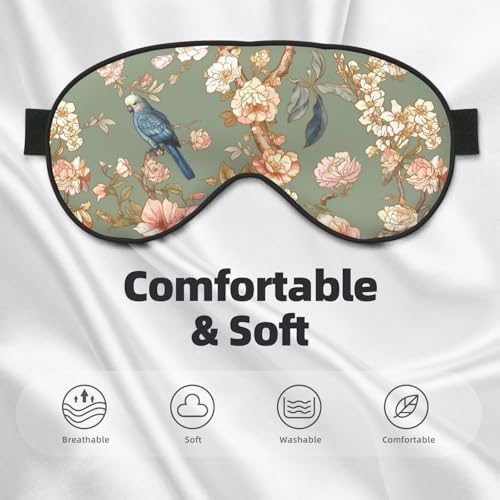 Blossom Trees Sleep Mask for Women & Men - Comfortable Eye Mask with Adjustable Strap - Soft Eye Cover Blindfold for Travel, Yoga, Nap, Shift Work