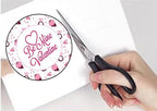 Hearted Shaped Custom Cake Image Personalized Make your Own Cake Toppers, Different sizes option, Birthday Cake Topper, Bento cake image, and any dessert and treats. Non PRECUT
