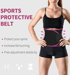 Waist Trainer Belt for Women & Men - Waist Cincher Trimmer - Slimming Body Shaper Belt - Sport Girdle Belt Medium(7 * 39.37 inches) Black