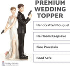 Wedding Collectibles Personalized Super Sexy Spy Wedding Bride and Groom Cake Topper Figurine: Custom Hair Color Available