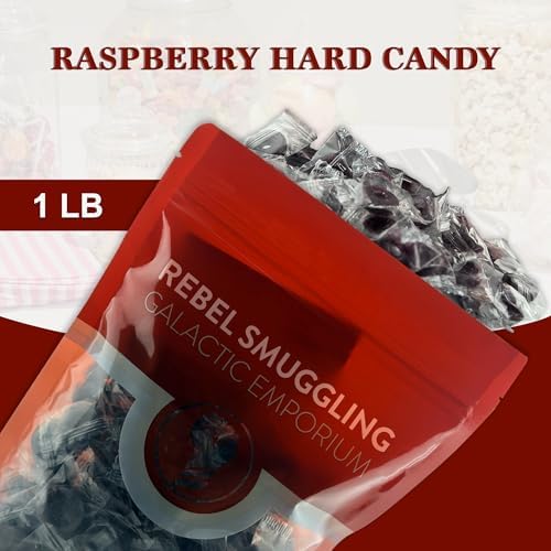 Raspberry Hard Candy Rings Bulk 1LB Bag of Individually Wrapped Candies By Rebel Smuggling Galactic Emporium.
